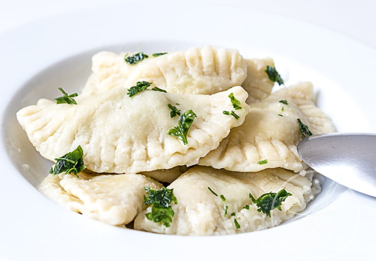 Homemade Spinach Ricotta Ravioli With Sage Butter